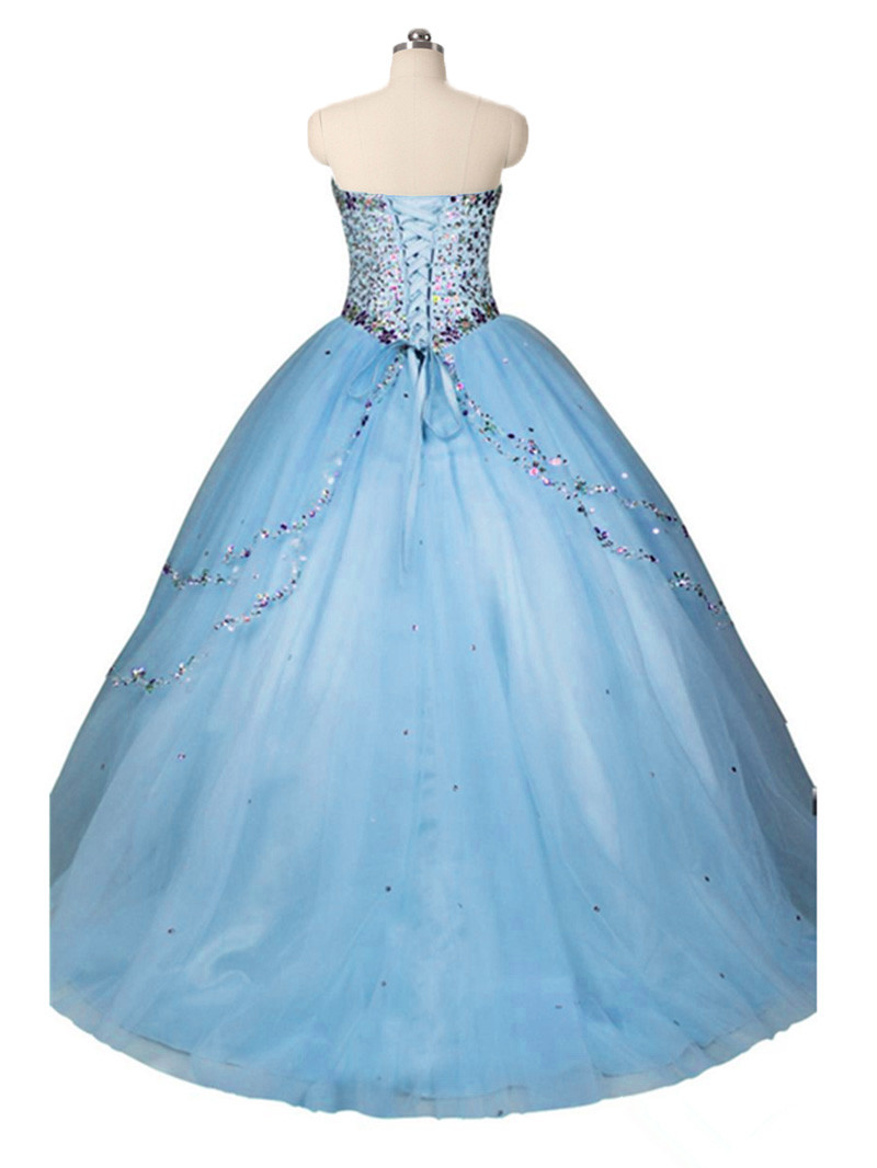 2017 Fashion Sweetheart Crystal Ball Gown Quinceanera Dress with Sequined Tulle Plus Size Sweet 16 Dress Vestido Debutante Gowns BQ77