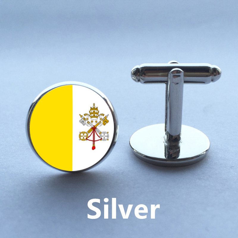 Classic Wedding Cufflinks Cuff Men Vatican National Flag Cufflinks In Silver Color Quality Brand Men's Fashion
Classic Wedding Cufflinks Cuff Men Vatican National Flag Cufflinks In Silver Color Quality Brand Men's Fashion