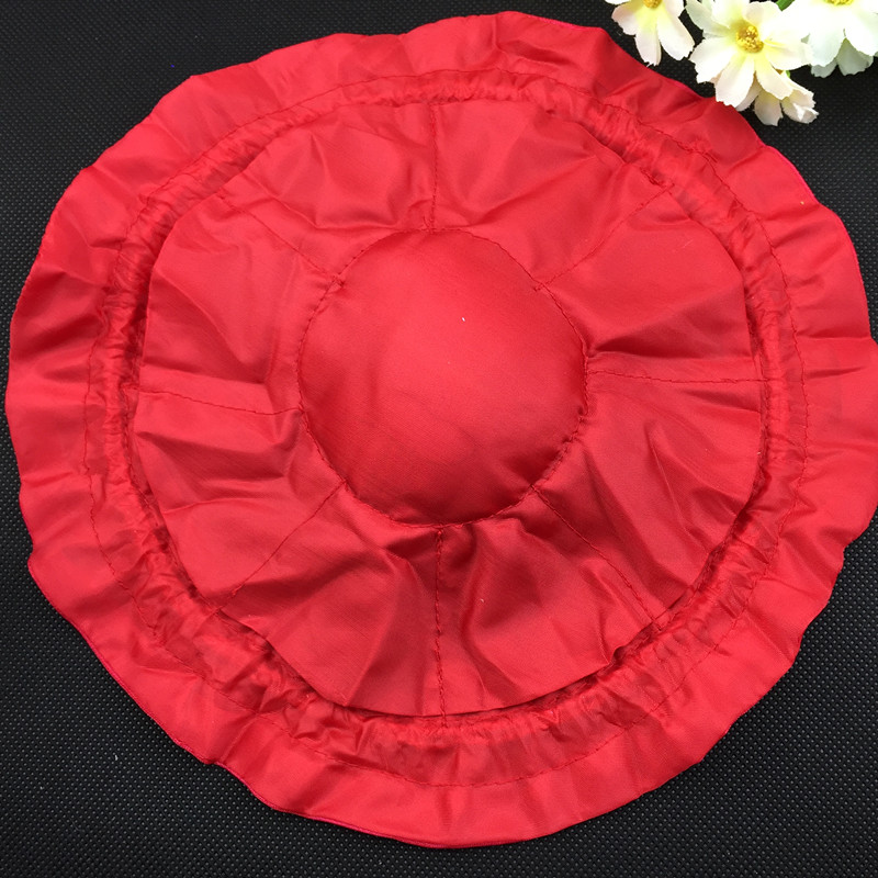 Ribbon Embroidery Jewelry Ball Chain Drawstring Travel Jewelry Cosmetic Storage Pouch 8 Pocket Cotton filled Round Bottom Packaging Bag 2pcs