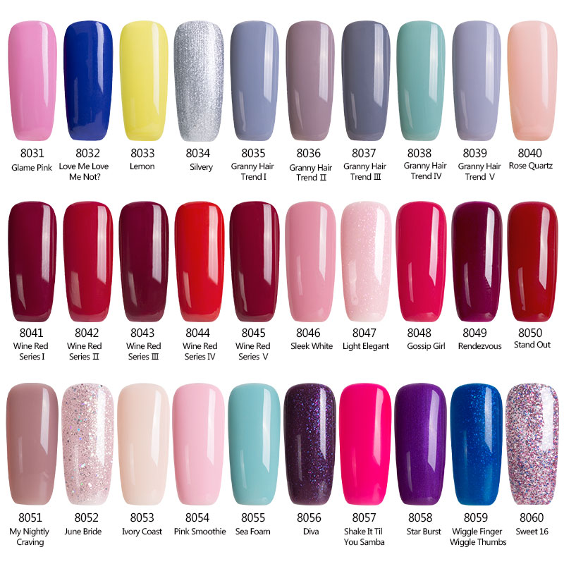 Wholesale- Modelones 7ML Nude Pink Color Gel Polish UV Soak Off Nail Gel Lak Vernis Semi Permanent Nail Gel Lacquer Diamond Glitter Polish