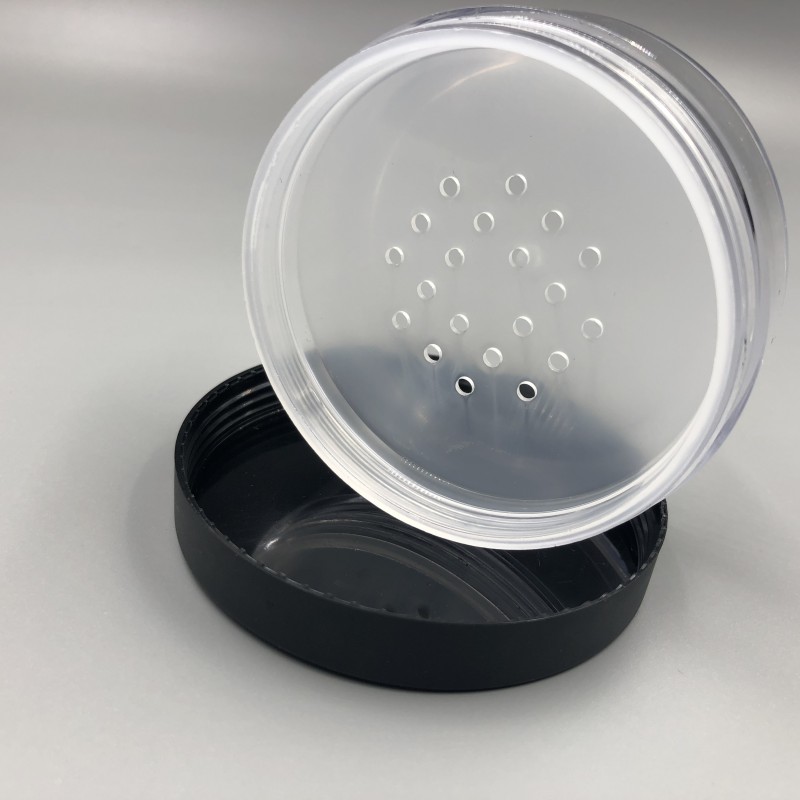 50g Plastic Round Case Loose Powder Jar With Sifter Empty Cosmetic Packaging Powder Case Makeup Empty Sifter Jar