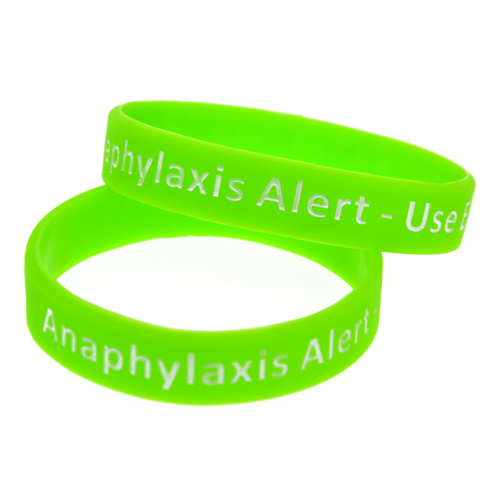 1PC Anaphylaxis Alert Silicone Bracelet What Better Way To Carry The Message Than With A Daily Reminder
