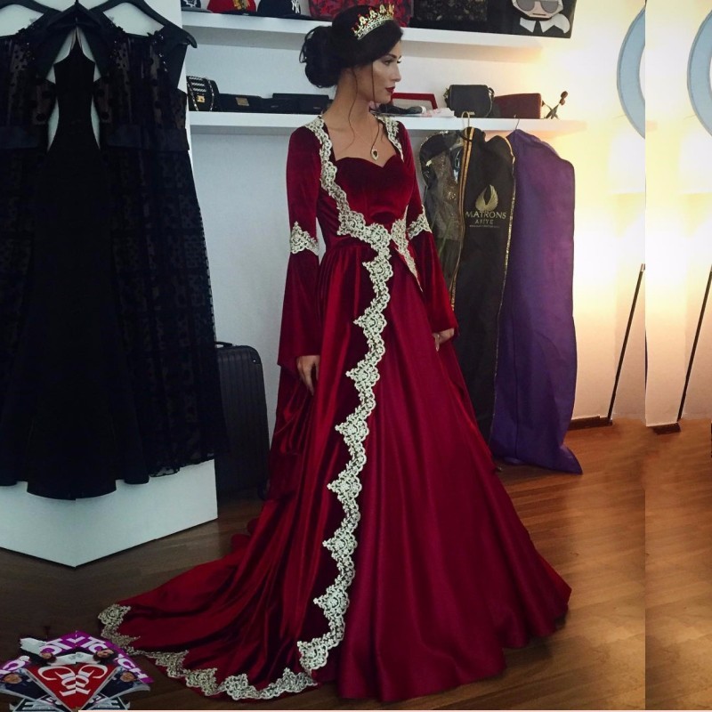 Elegant Velvet Burgundy Muslim Prom Dress Sweetheart Applique Stylish Trumpeted Long Sleeves Evening Gowns A-Line Formal Special Party Dress, Sage
Elegant Velvet Burgundy Muslim Prom Dress Sweetheart Applique Stylish Trumpeted Long Sleeves Evening Gowns A-Line Formal Special Party Dress, Sage
