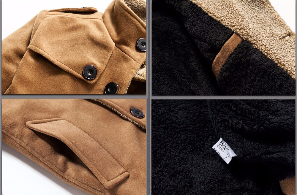 Wholesale- 2017 NEW solid Winter Fashion Brand Coat Men Middle Long Jackets And Coats Mens Warm Overcoat M-3XL 4XL
