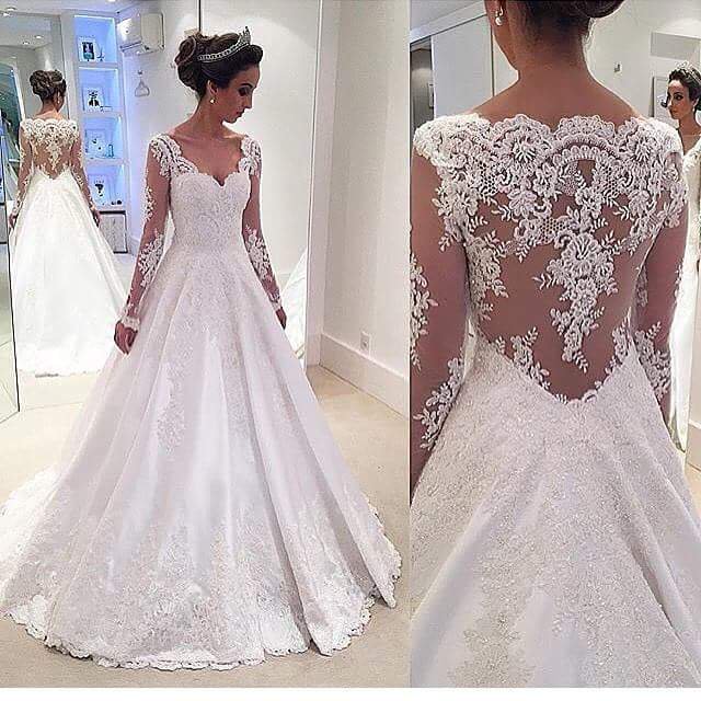2018 Sleeved Wedding Dresses A-line Long Illusion Sexy Back Satin Appliques Lace Sweetheart Bridal Gowns Garden Chinese Dress For Brides, Black
2018 Sleeved Wedding Dresses A-line Long Illusion Sexy Back Satin Appliques Lace Sweetheart Bridal Gowns Garden Chinese Dress For Brides, Black