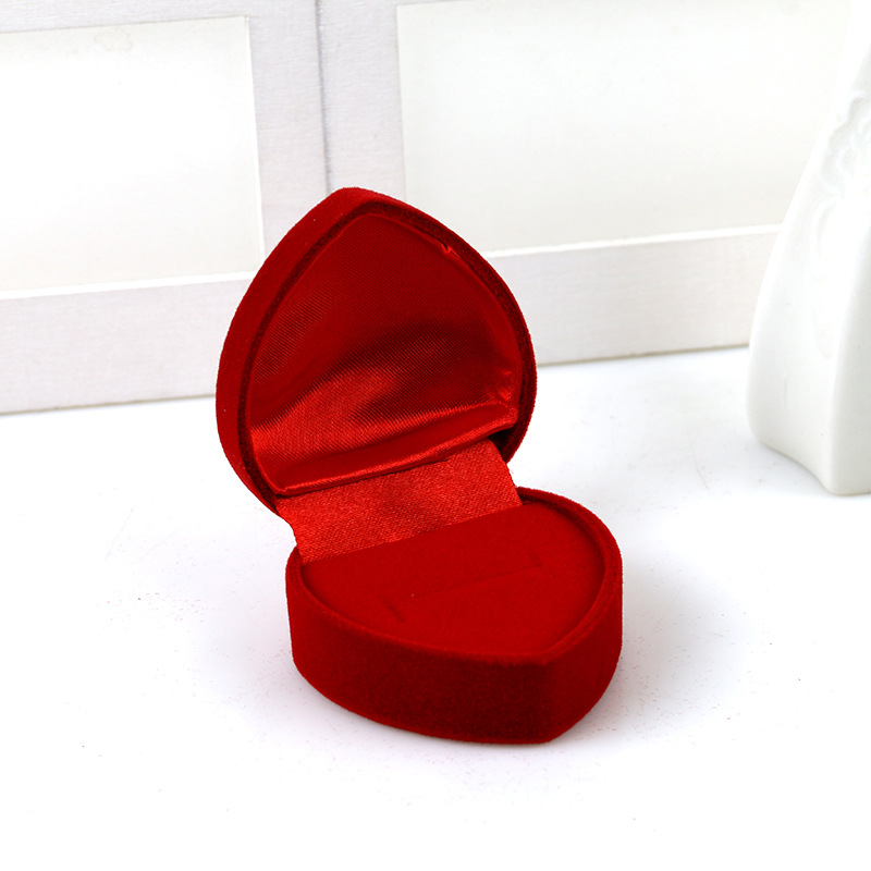 High - grade velvet pendant box wedding ring box earrings flocking box jewelry