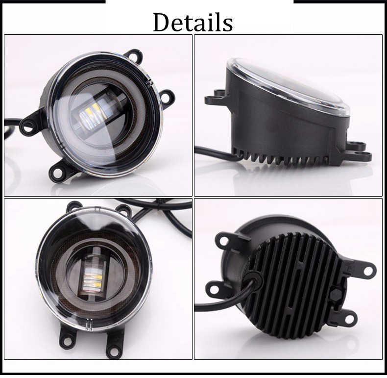 2 Pcs/set Car Front Fog Lamps DRL Turn Signal Angel Eyes Special Vision Replace original Fog Lamps Fit for Toyota Camry Yaris Wish Previa