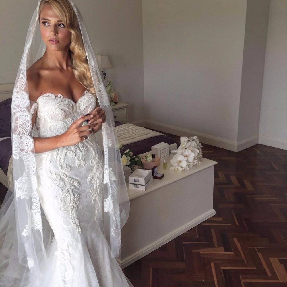 Sexy Off the Shoulder Lace Mermaid Wedding Dress 2017 Steven Khalil High Arabic Dubai Sweep Train Vintage Vestido De Noiva