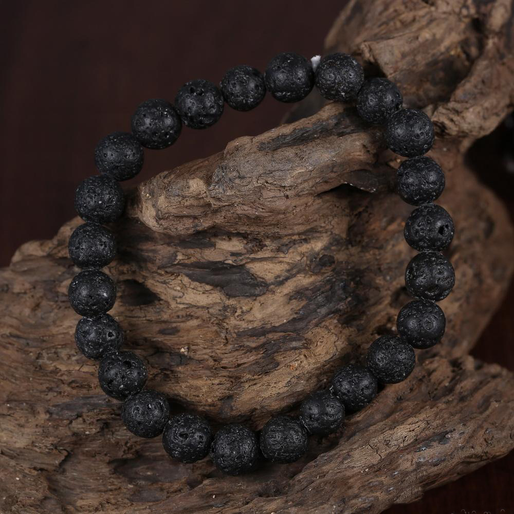 Handmade Diffuser Jewelry Anti-fatigue Lava Natural Stone Charms Bracelets Volcanic Rock Charm Bracelets Prayer Beads Bracelet