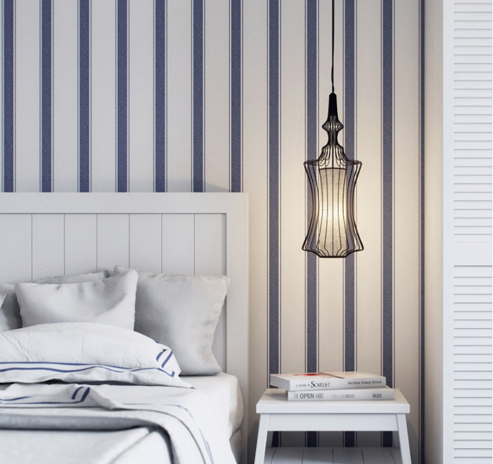 LED Modern Pendant Lamps Big Nobles Hanging Pendant Lights Fixture White Black Bird Cage Restaurant Cafes Pub Home Indoor Lighting Droplight