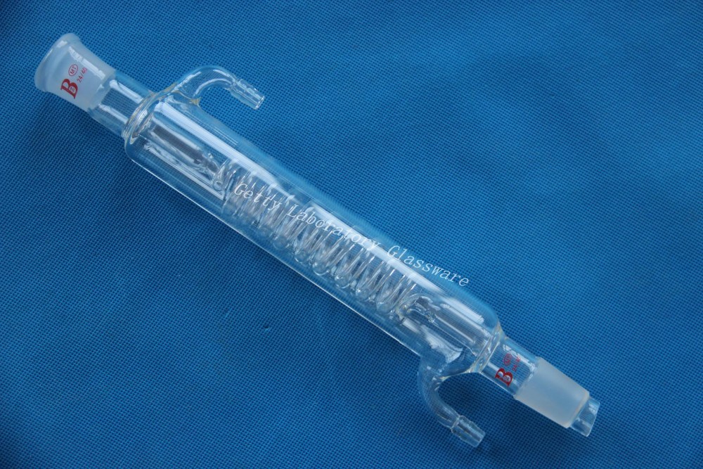 Wholesale- 200mm Graham condenser, 24/40 joint,coil condenser with10mm hose connection (Laboratory instrument), As pic
Wholesale- 200mm Graham condenser, 24/40 joint,coil condenser with10mm hose connection (Laboratory instrument), As pic