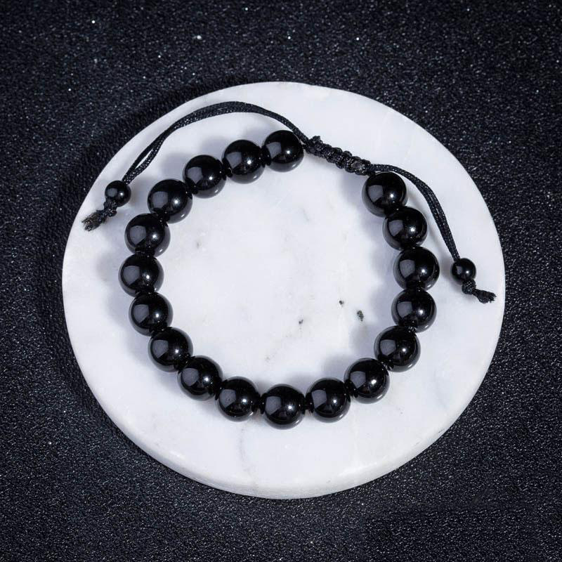 New Obsidian Beaded Bracelets for Men Hematite Rope Woven Infinity charm Bracelet for women lose weight Jewelry Personal accessories Cuff, Black
New Obsidian Beaded Bracelets for Men Hematite Rope Woven Infinity charm Bracelet for women lose weight Jewelry Personal accessories Cuff, Black