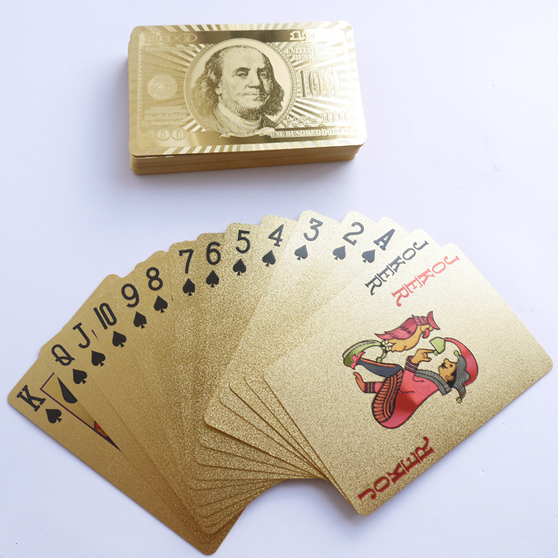 Poker 24K Gold Playing Cards Joker Games King Big Two Table Party Game Foil sheet Office Toy
Poker 24K Gold Playing Cards Joker Games King Big Two Table Party Game Foil sheet Office Toy