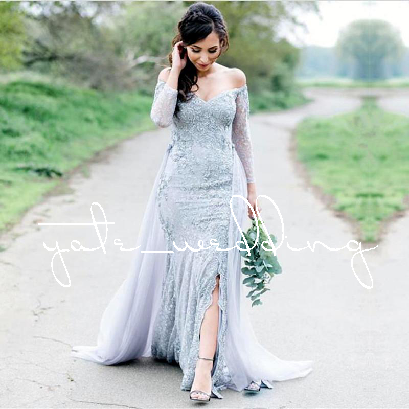 Off Shoulder Long Sleeves Lace Evening Dresses V Neck Tulle Split Pink Silver Gold Prom Dresses Plus Size Formal Evening Dresses, Black
Off Shoulder Long Sleeves Lace Evening Dresses V Neck Tulle Split Pink Silver Gold Prom Dresses Plus Size Formal Evening Dresses, Black