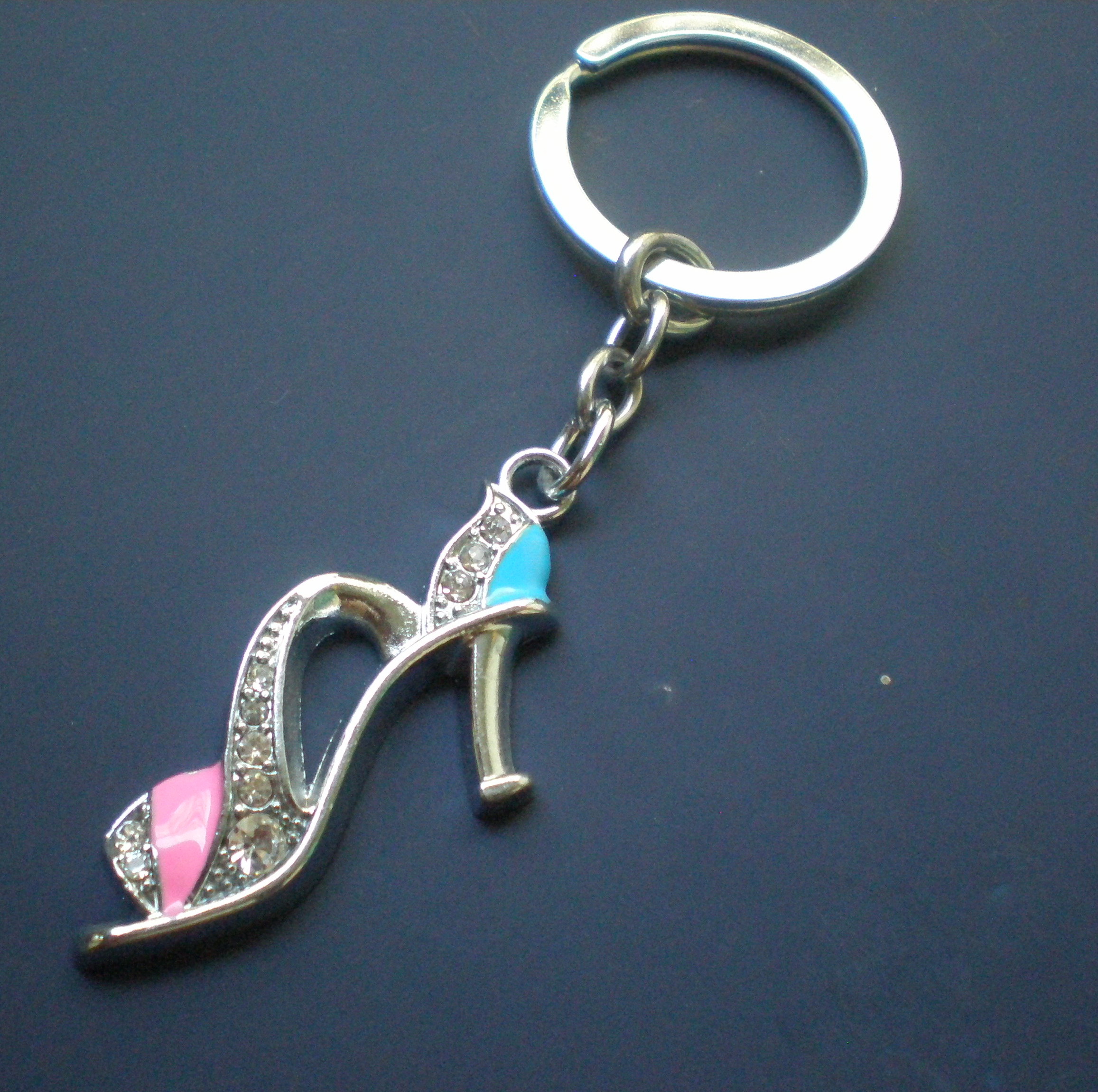 Hot-sell key ring Zinc alloy keychain with 4 panda charms, 50pcs/lot, free express delivery(CK0072)