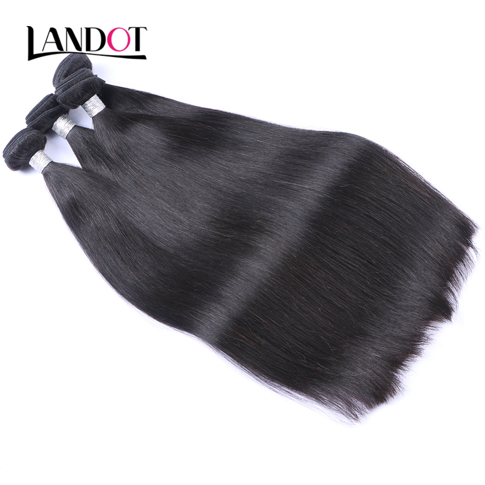 Brazilian Virgin Hair Straight Unprocessed Peruvian Indian Malaysian Cambodian Russian European Remy Human Hair Weave Bundles Natural Color