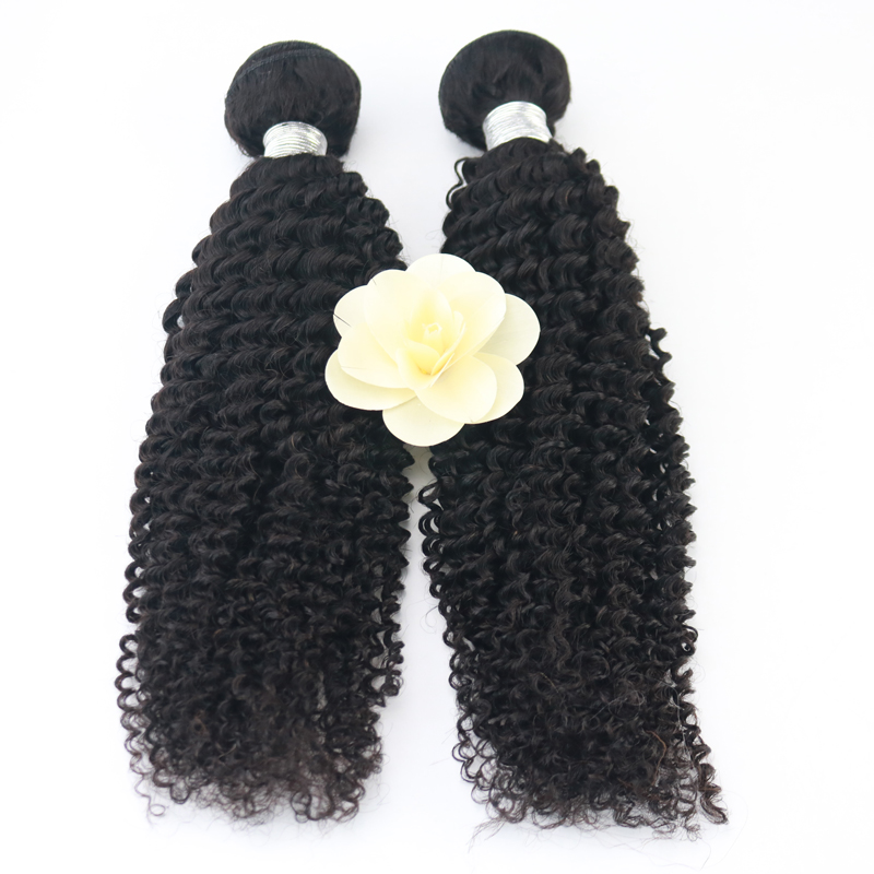 Evermgic Brazilian Kinky Curly Hair 100% Human Hair Weave Bundles 3 Pieces Natural Color Remy Hair