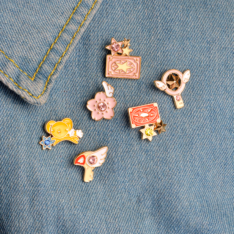 Card Captor Sakura Brooches Kero Sword Kinomoto Star Wand Key Enamel Pin Lapel Badge Japanese Anime collection
Card Captor Sakura Brooches Kero Sword Kinomoto Star Wand Key Enamel Pin Lapel Badge Japanese Anime collection