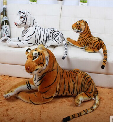 Giant Big 47" /120 cm Tiger Stuffed Plush Animal Toy /2 color choices, White