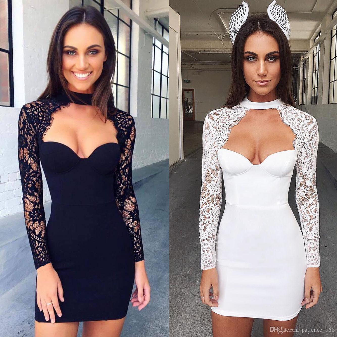 2 colors Europe and America hot selling Style Sexy embroidery hollow lace long sleeve solid color dress women's clothing wholesale, White
2 colors Europe and America hot selling Style Sexy embroidery hollow lace long sleeve solid color dress women's clothing wholesale, White