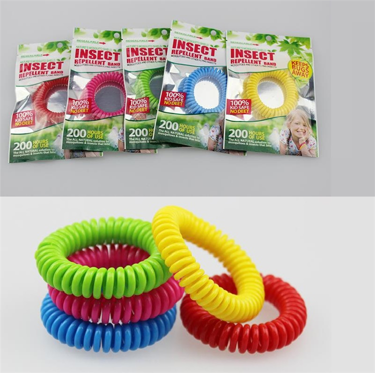Good quality Mosquito Repellent Band Bracelets Anti Mosquito Pure Natural Adults and children Wrist band mixed colors Pest Control LT1006
