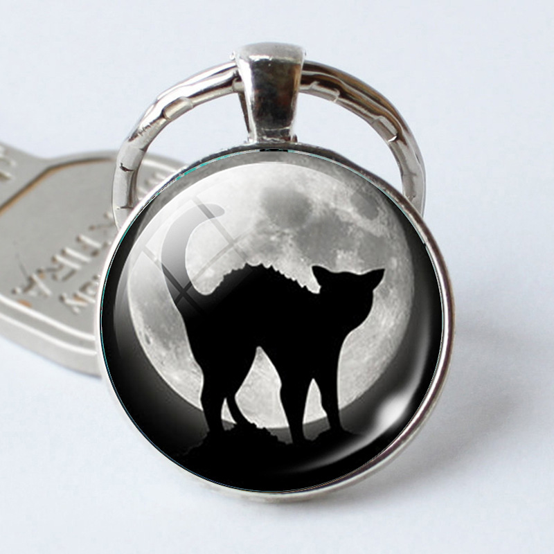 High quality Earth full moon gem creative glass key chain pendant KR394 Keychains mix order 20 pieces a lot