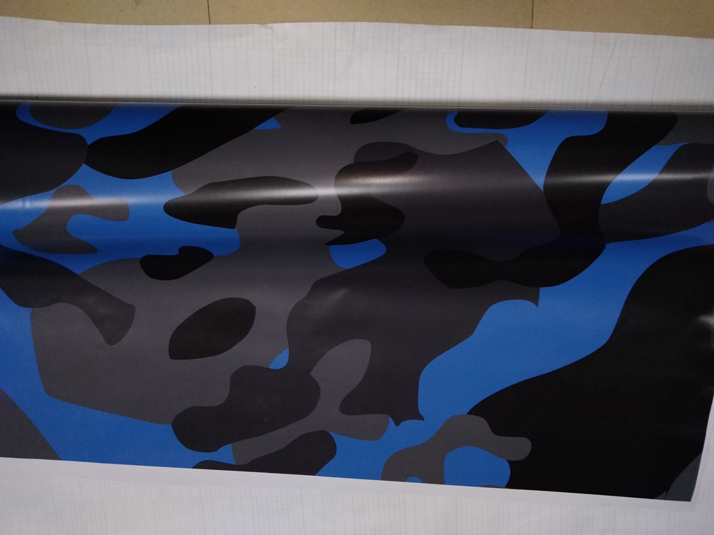 Large Blue Snow Camo Car Wrap Vinyl With Air Release Gloss / Matt Camouflage covering Truck graphics self adhesive 1.52X30M (5x98ft)