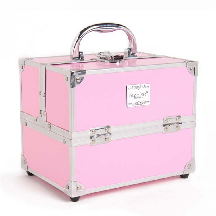 Whole Makeup Case Aluminum Makeup Bag Cosmetic Case, Sky blue