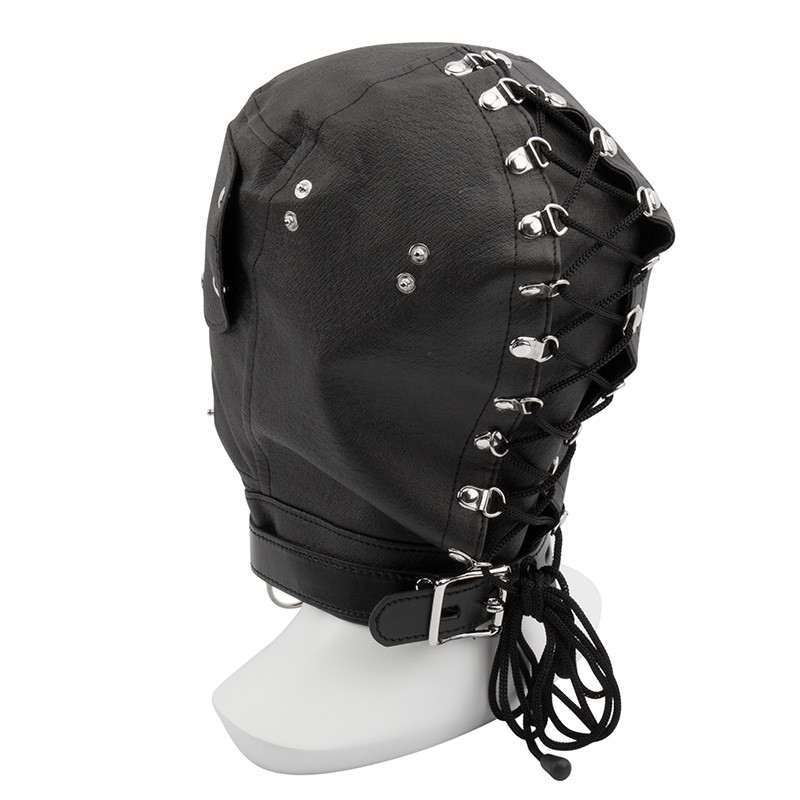 Fetish PU Leather Dog Mask Head Harness Sex Slave Collar Leash Mouth Gag Bondage Hood Blindfold Adult Games Sex Toys for Couples 0701