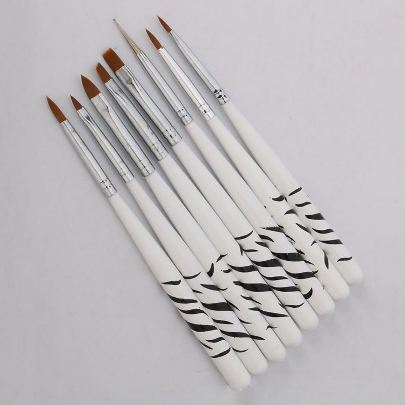 Helpful 8PCS Nail Art Brush Dotting Painting Pen Set Acrylic Drawing Liner Tool #T509