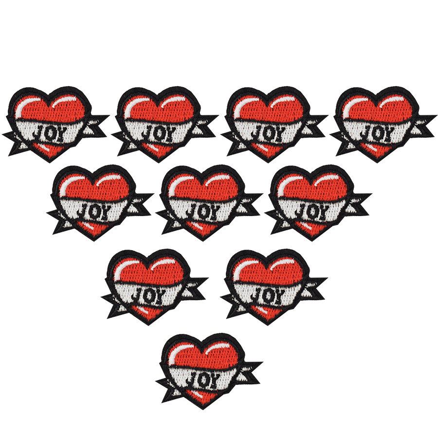 10PCS JOY heart shape embroidery patches for clothing iron patch for clothes applique sewing accessories stickers on clothes iron on patches, Black
10PCS JOY heart shape embroidery patches for clothing iron patch for clothes applique sewing accessories stickers on clothes iron on patches, Black