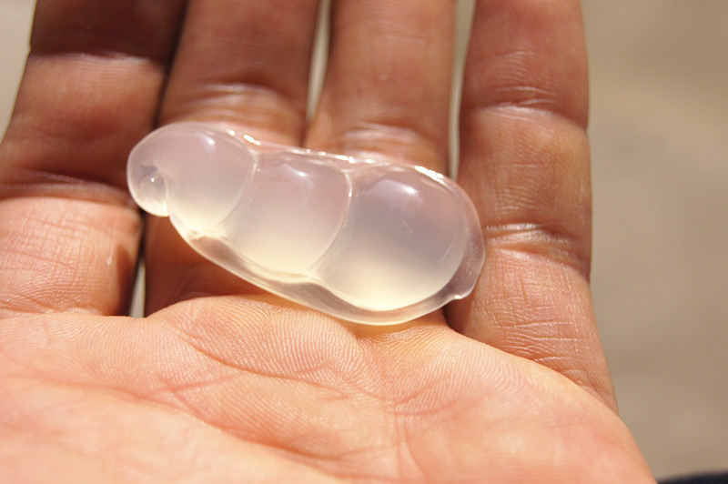 White jade pulp agate hand-carved green beans (peace) of the four seasons pendant necklace