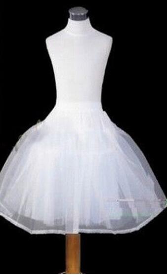 2017 Latest Children Petticoats Wedding Bride Accessories Little Girls Crinoline White Long Flower Girl Formal Dress Underskirt