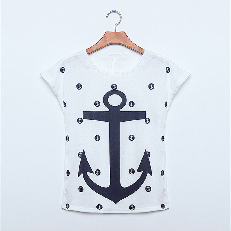 Wholesale- ZSIIBO Women ladies tops tees short sleeve t shirt Boat anchor t-shirt dress female O-neck 10 colors clothes vestidos NVTX07-S04, Random color
Wholesale- ZSIIBO Women ladies tops tees short sleeve t shirt Boat anchor t-shirt dress female O-neck 10 colors clothes vestidos NVTX07-S04, Random color