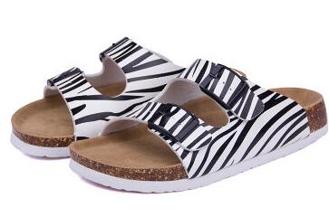 New 2017 summer woman men flats sandals Cork slippers unisex casual shoes print mixed colors flip flop free shipping