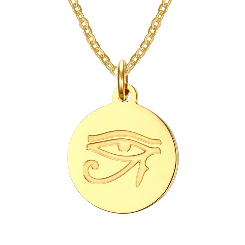 The Eye of Horus Necklace Women Jewelry Gold Plated Stainless Steel Necklaces & Pendants Free 20" Chain PN-686, Silver
The Eye of Horus Necklace Women Jewelry Gold Plated Stainless Steel Necklaces & Pendants Free 20" Chain PN-686, Silver