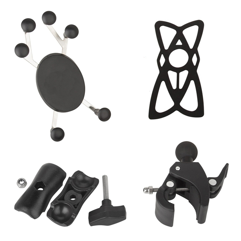 Versatile Vehicle Accessory: Multi-device Support Phone Stand Easily Attaches to Cycle Bars