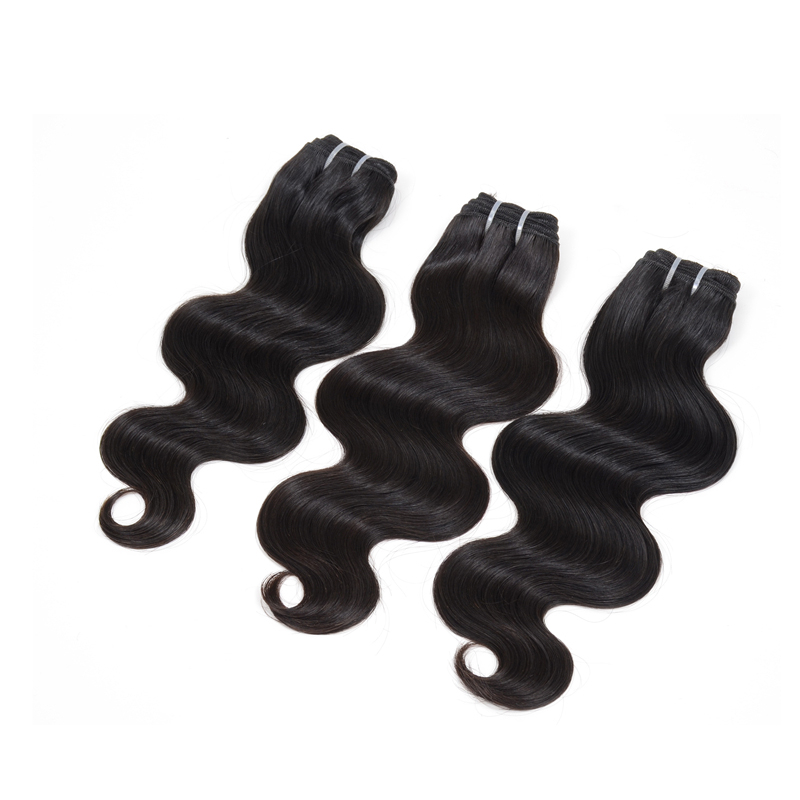 Free shipping 18bundles/lot 100% Brazilian Human Weave Wavy Body Wave Natural Color Hair Extensions Free Shipping