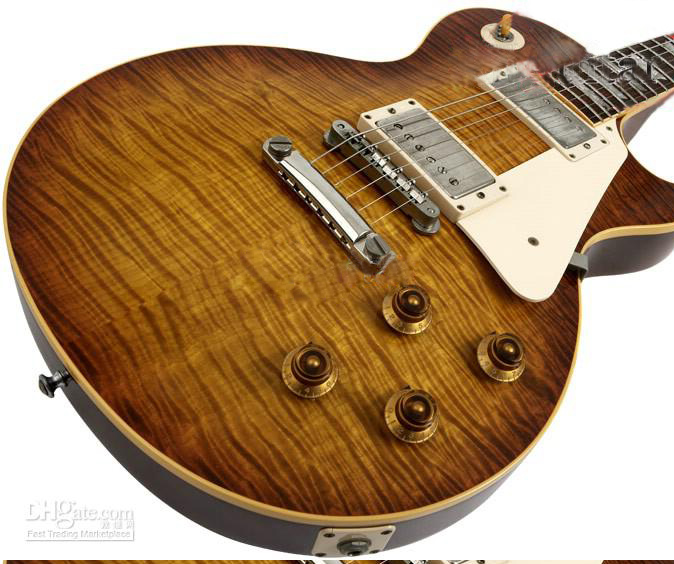 Custom Shop 1959 R9 Flame Maple Top Brown Electric Guitar Traditional Tulip Tuners Chrome Hardware
Custom Shop 1959 R9 Flame Maple Top Brown Electric Guitar Traditional Tulip Tuners Chrome Hardware
