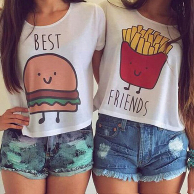 women summer short -sleeved shirt Crop Tops casual o-neck BEST FRIEND letter printed shirt top new fashion cotton female top
women summer short -sleeved shirt Crop Tops casual o-neck BEST FRIEND letter printed shirt top new fashion cotton female top