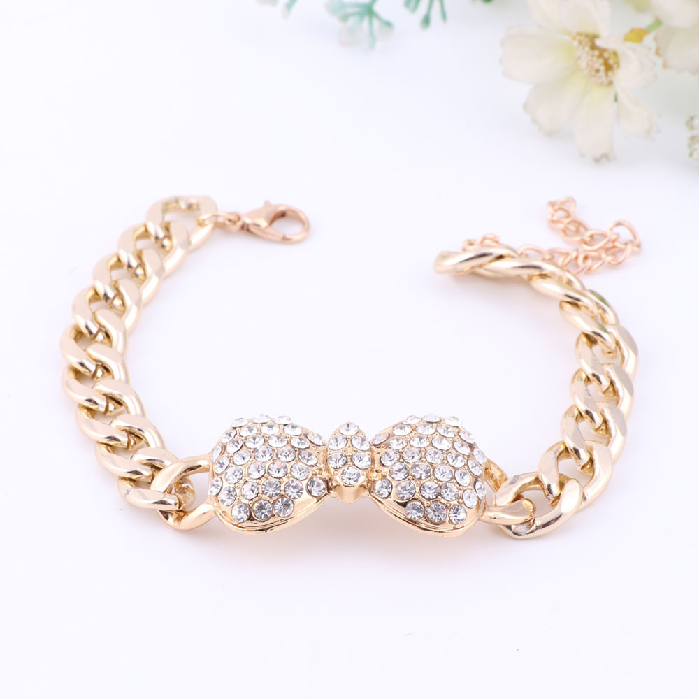 Women 3 Colors Jewelry Sets Gold Plated Statement Necklace With Earrings For Party Wedding Boho Crystal Necklace New Arrival