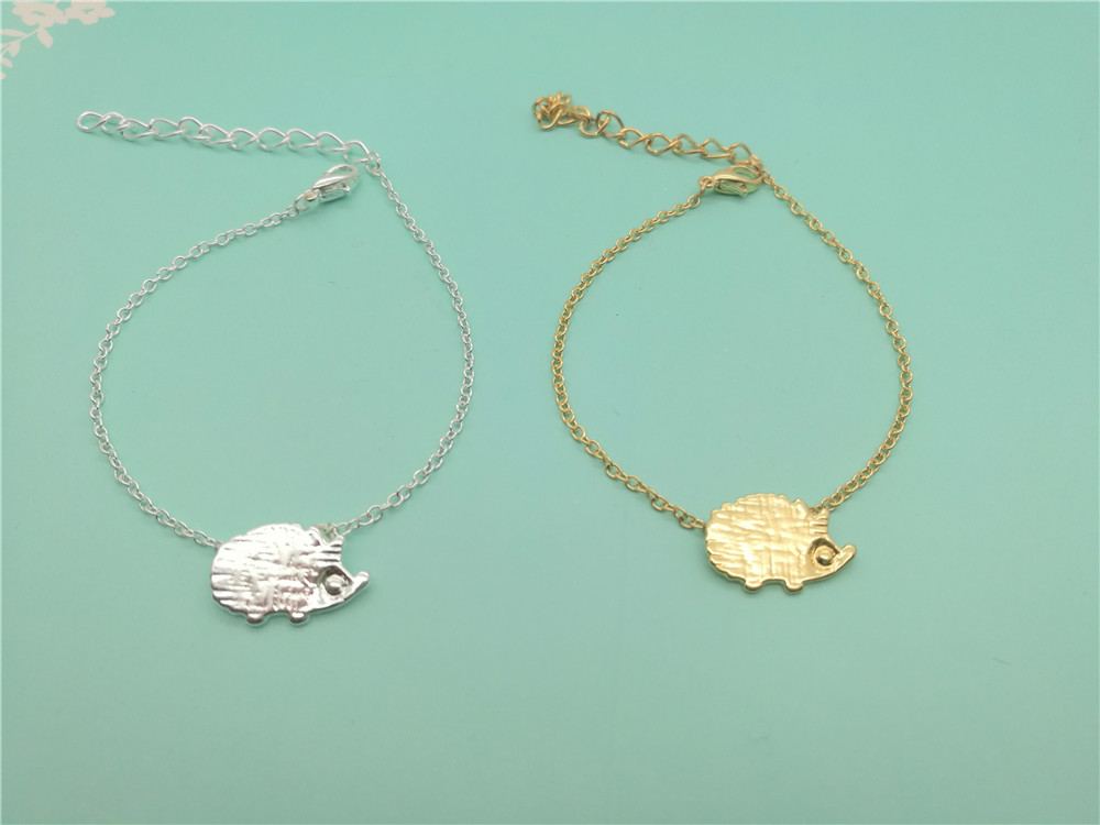 10PCS- B053 Cute Hedgehog Bracelet for Women Simple Cartoon Animal Porcupine Hedgepig Bracelets for Lady Gifts