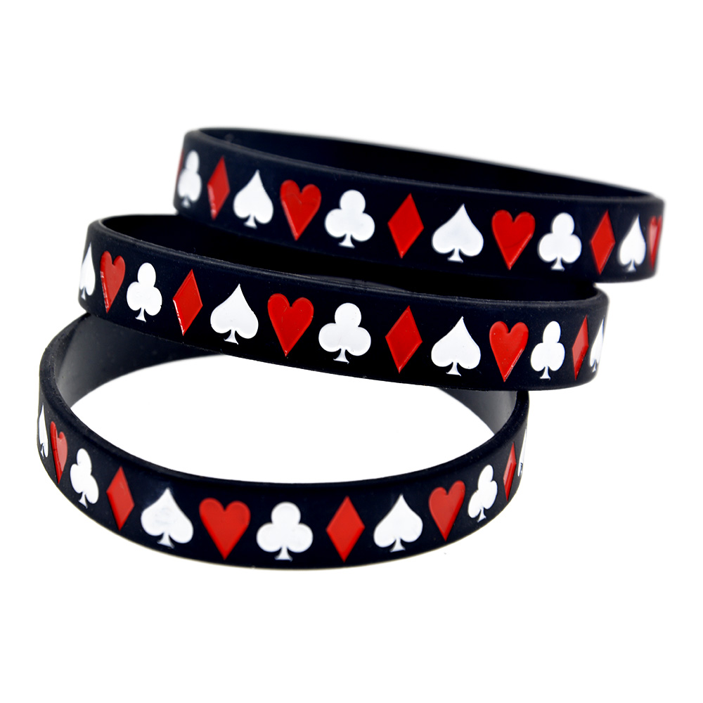 1PC Black Poker Style Silicone Wristband Filled in Color Soft And Flexible Great For Dairly Wear
1PC Black Poker Style Silicone Wristband Filled in Color Soft And Flexible Great For Dairly Wear