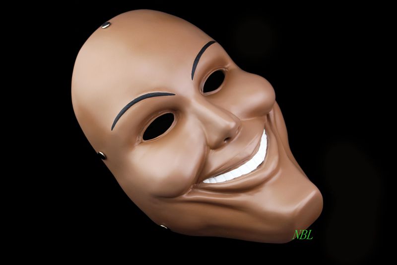 Wholesale-Movie The Purge Clown Resin Anonymous Masks Halloween Scary Horror Party Full Face Mask Carnival Costume Free Shipping