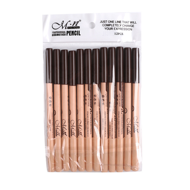 New Hot 48Pcs/Lot Maquiagem Eye Brow Menow Makeup Double Function Eyebrow & Concealer Pencils Maquille