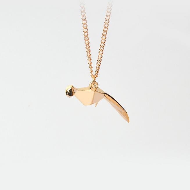 Brand new Personalized creative origami dinosaur antelope paper crane long animal necklace WFN403 (with chain) mix order 20 pieces a lot