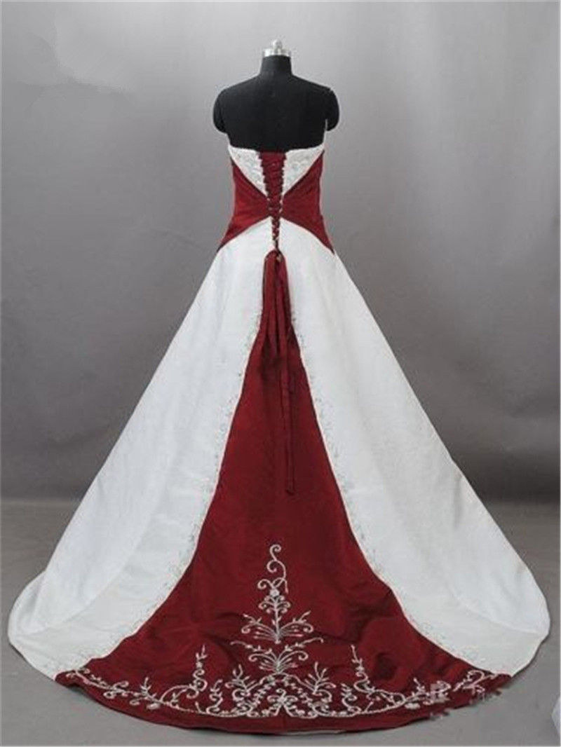 Elegant Embroidery A-Line Wedding Dresses With Appliques Satin Plus Size Party Bridal Gowns Vestido De Novia BW11