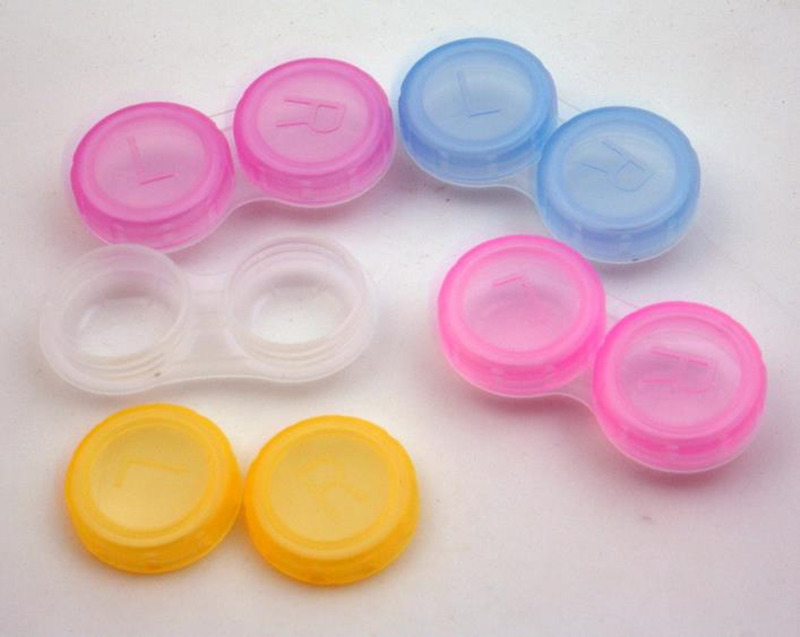 Colourful Contact Lens Box Holder Container Case Soak Soaking Storage Eye Care Kit Double Case Lens Cases F2017427