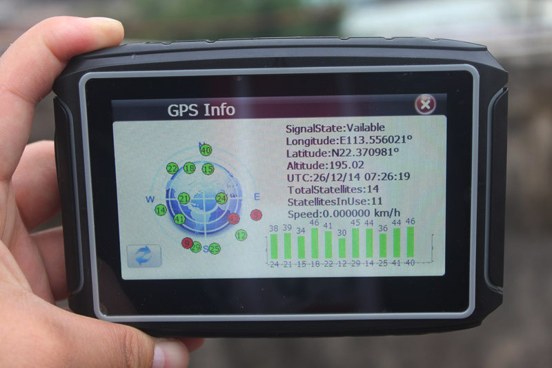 4.3 Inch Motorcycle GPS Navigation System IPX7 Waterproof Motor Navi Bulit in 8GB Maps SDRAM 256MB Support Bluetooth A2DP Headset