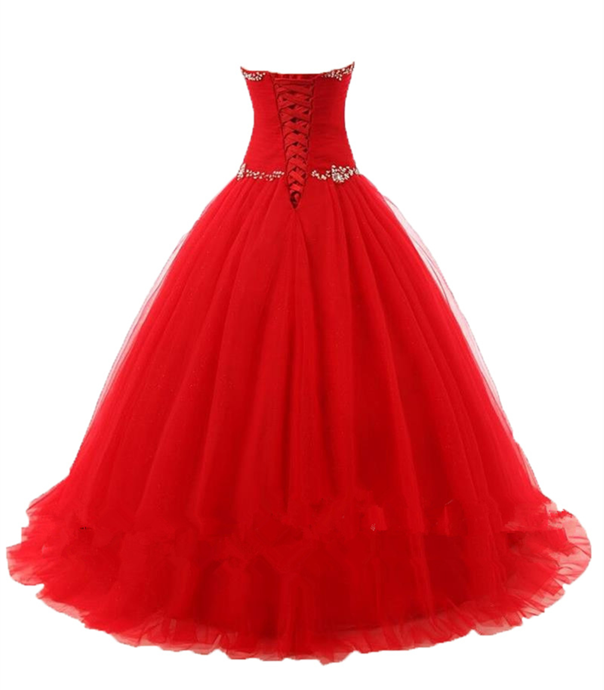 2018 Sexy Red Sweetheart Ball Gown Quinceanera Dresses with Beaded Sweet 16 Dress Lace Up Floor Length Detachable vestido para debutanQC115